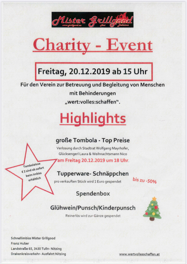 Einladung Zum Charity Event Aktuelles Wert Volles Schaffen